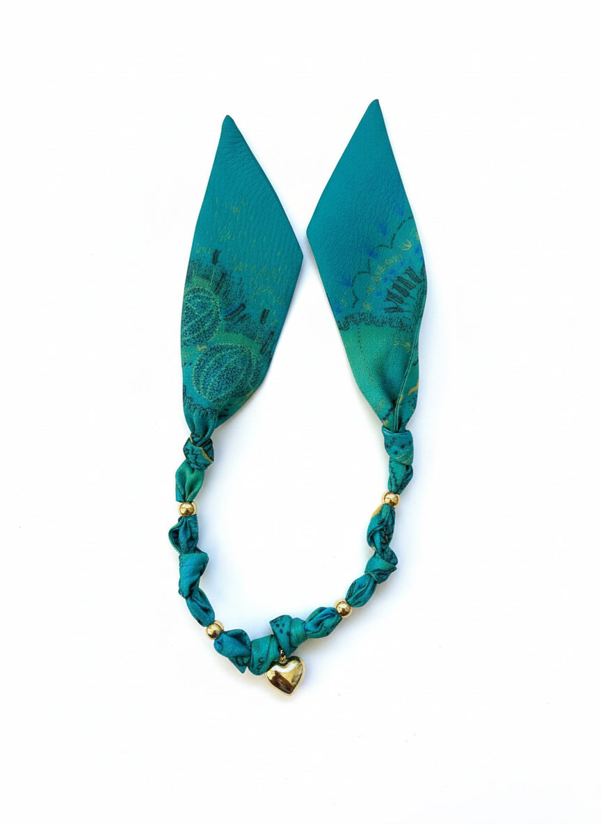 1 Scarf jewelry (teal)