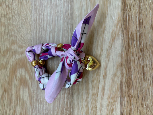 1 Scarf Jewelry (purple, pink plaid)
