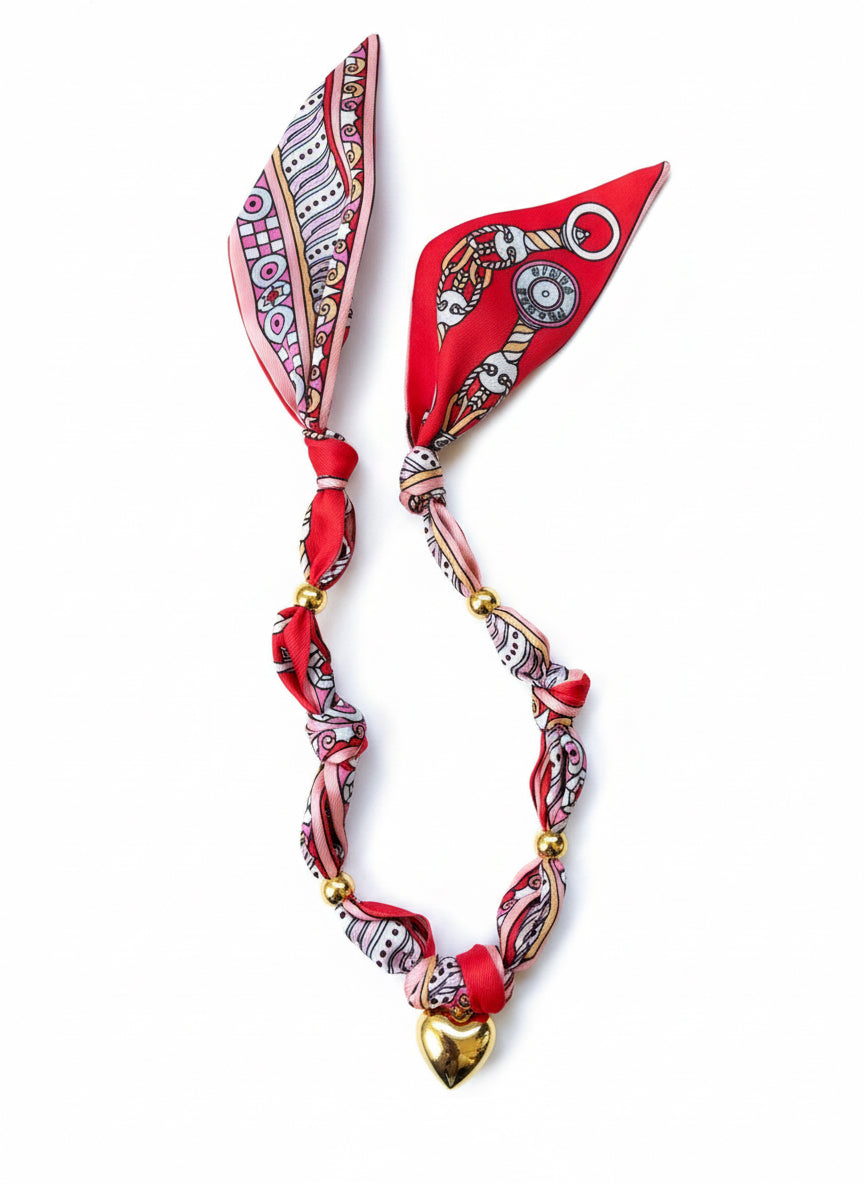 1 scarf jewelry (red)