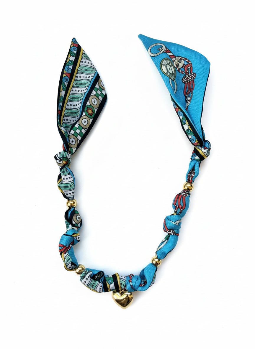 1 scarf jewelry (bright blue)