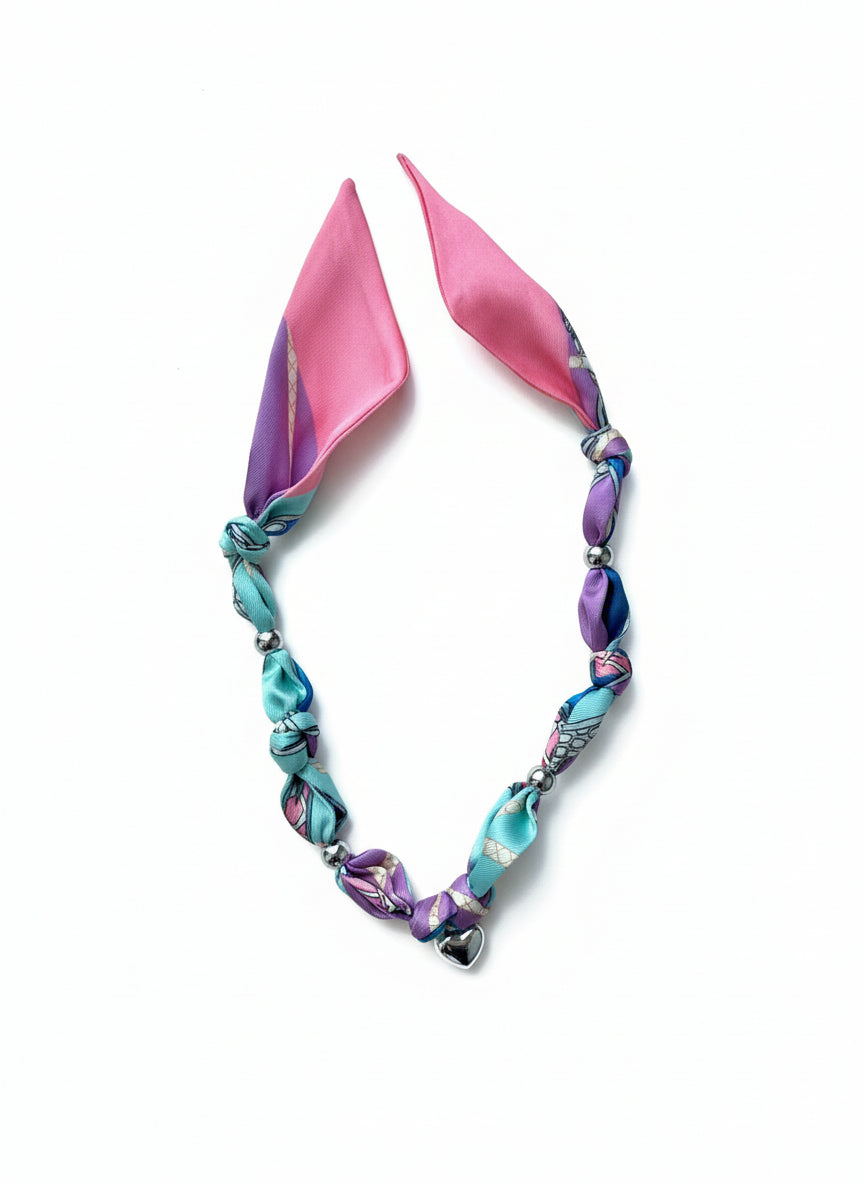 1 scarf jewelry(pink, purple, mint)