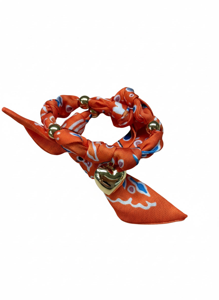 1 Scarf jewelry (orange)