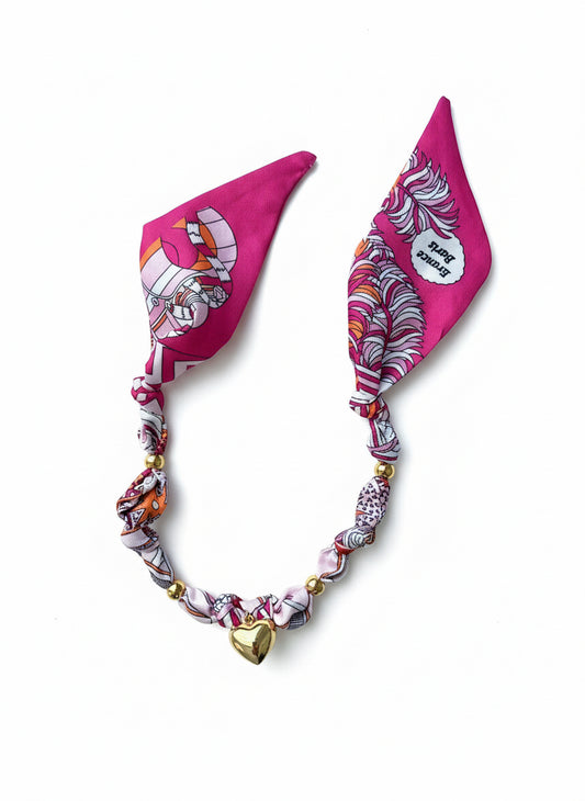 1 Scarf jewelry (pink)