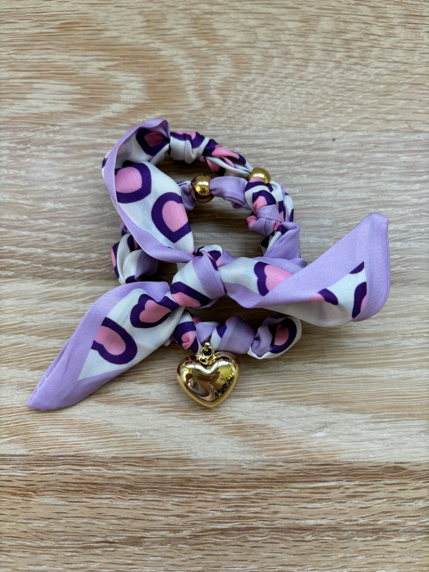 1 Scarf Jewelry (pink, purple Hearts)