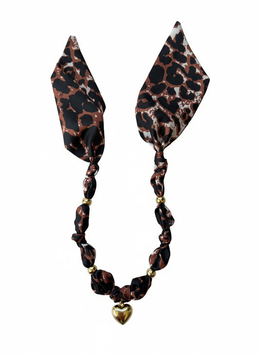 1 scarf jewelry (animal print large spots)