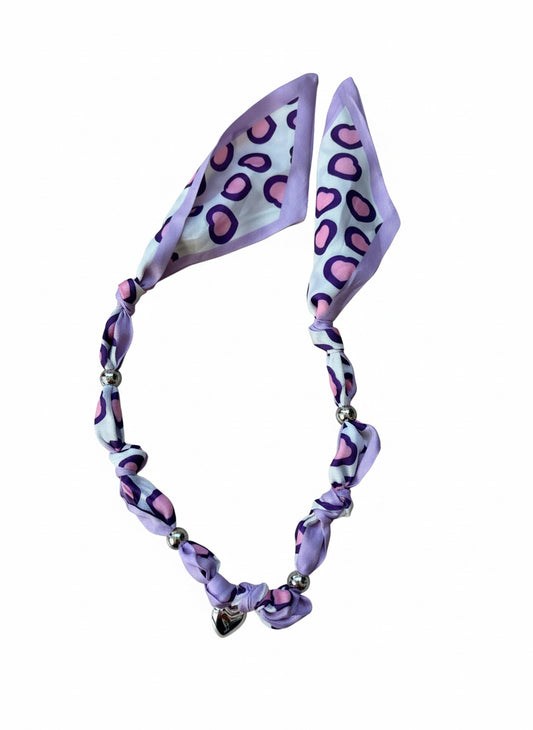 1 scarf jewelry (purple, pink hearts)