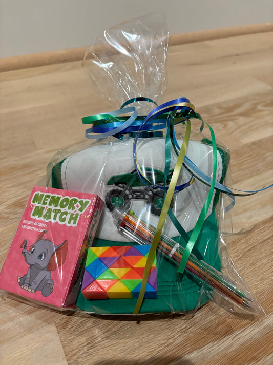 Kid Gift Pack (Green monster truck hat)