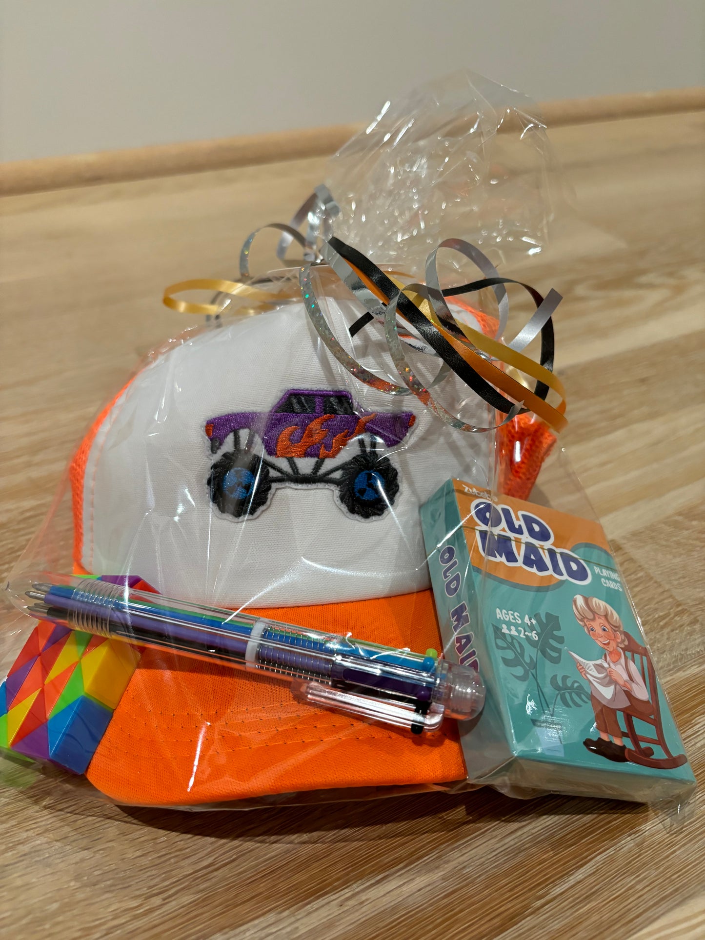 Kid Gift Pack (orange hat with monster truck)