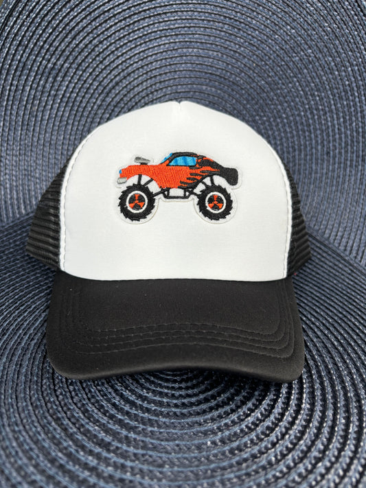 Orange and Black Monster Truck Hat