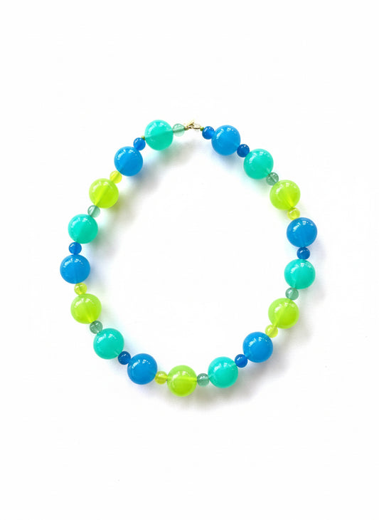 Beaded necklace (large ocean)