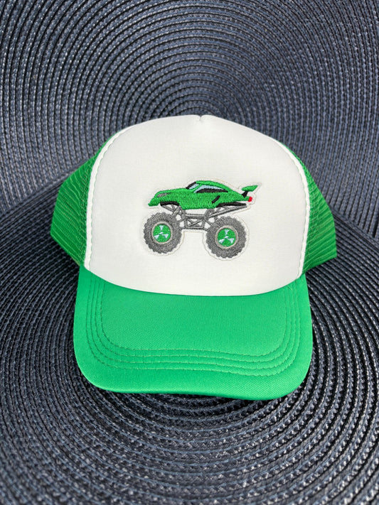 Green Monster Truck Kid Hat
