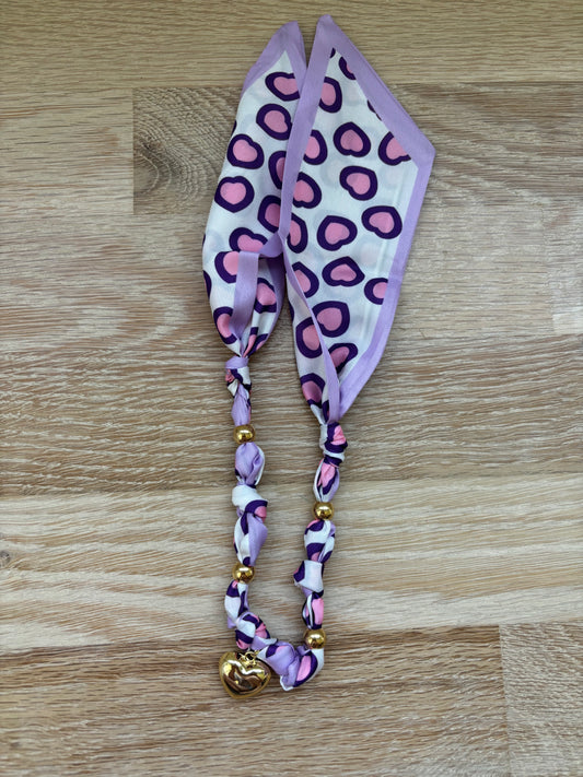 1 Scarf Jewelry (pink, purple Hearts)