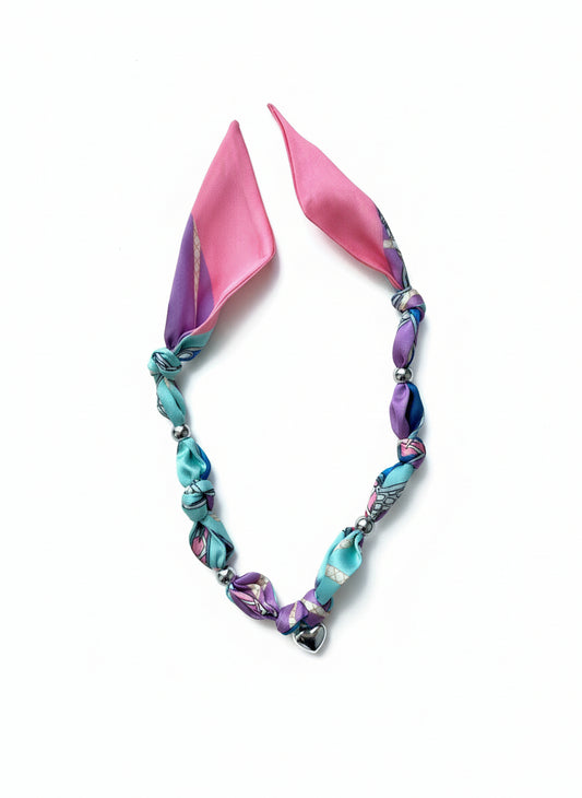 1 scarf jewelry(pink, purple, mint)