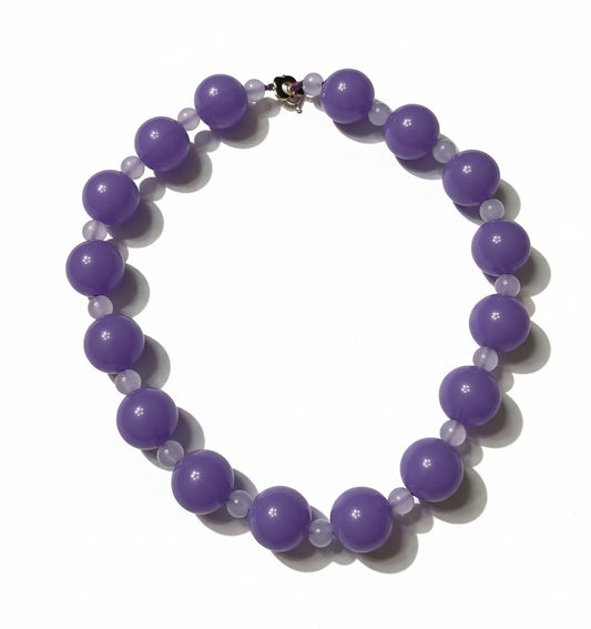 Bead Necklace (large purple)