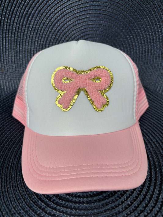Light Pink Bow Kid Hat