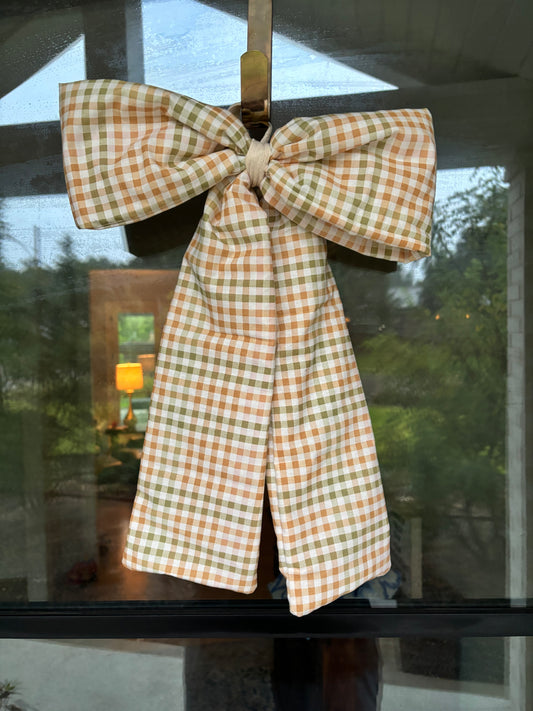 Door Bow/Wreath Bow Green and Yellow